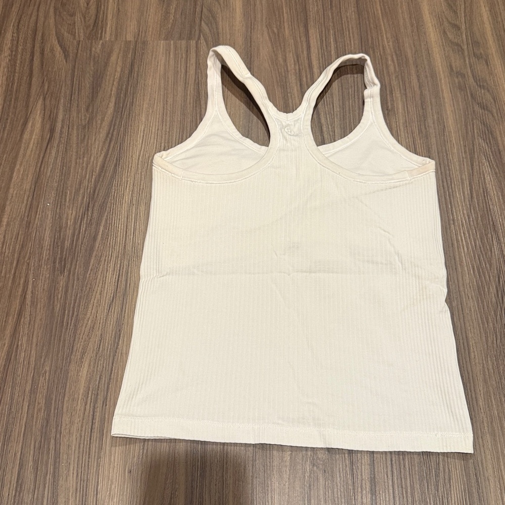 lululemon athletica Cream Ribbed Racerback Tank Top - Picture 3 of 6